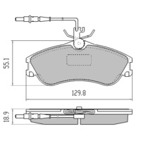 FRONT Disc Brake Pad Set to fit Peugeot 306 models with TRW/Lucas Brake calipers