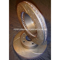 DRILLED SLOTTED LEXUS IS250 FRONT Disc Brake Rotors NEW PAIR with WARRANTY