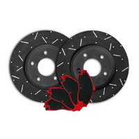 DIMPLED & SLOTTED REAR Disc Rotor & PADS fit CITROEN Berlingo 1.6L Ptr Dsl 08 On